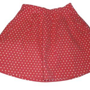 Gap Pink Polka Dot Skirt Adjustable Waist Size 8